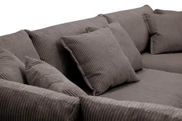 Rossita Lyx 4-sits Extra djup Soffa med Schäslong Vänster - Mörkgrå Manchester - Products - Möbler - Soffa - Divansoffa & schäslongsoffa - 4 sits soffa med divan