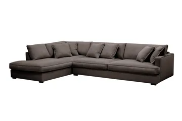 Rossita Lyx 4-sits Extra djup Soffa med Schäslong Vänster - Mörkgrå Manchester - Products - Möbler - Soffa - Divansoffa & schäslongsoffa - 4 sits soffa med divan