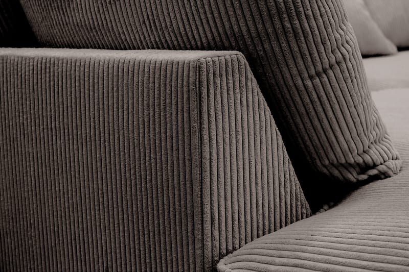 Rossita Lyx 4-sits Extra djup Soffa med Schäslong Vänster - Mörkgrå Manchester - Products - Möbler - Soffa - Divansoffa & schäslongsoffa - 4 sits soffa med divan