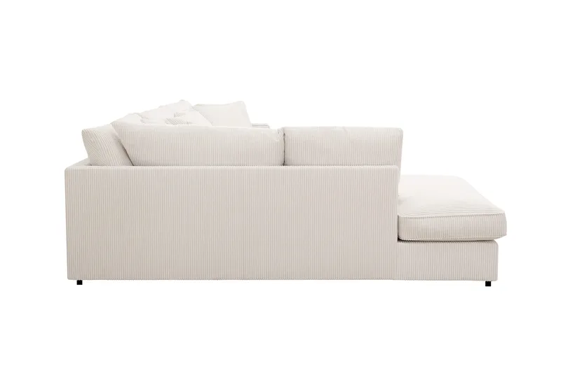 Rossita Lyx 4-sits Extra djup Soffa med Schäslong Vänster - Offwhite Manchester - Products - Möbler - Soffa - Divansoffa & schäslongsoffa - 4 sits soffa med divan