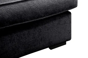 Rossita Lyx 4-sits Extra djup Soffa med Schäslong Vänster - Svart Chenille - Products - Möbler - Soffa - Divansoffa & schäslongsoffa - 4 sits soffa med divan