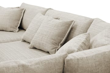 Rossita Lyx 4-sits Högervänd L-formad Extra Djup Schäslongsoffa i Chenille - Beige Chenille - Products - Möbler - Soffa - Divansoffa & schäslongsoffa - 4 sits soffa med divan