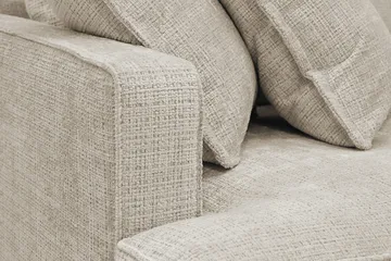 Rossita Lyx 4-sits Högervänd L-formad Extra Djup Schäslongsoffa i Chenille - Beige Chenille - Products - Möbler - Soffa - Divansoffa & schäslongsoffa - 4 sits soffa med divan