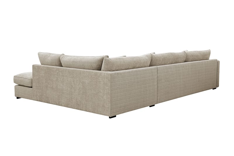 Rossita Lyx 4-sits Högervänd L-formad Extra Djup Schäslongsoffa i Chenille - Beige Chenille - Products - Möbler - Soffa - Divansoffa & schäslongsoffa - 4 sits soffa med divan