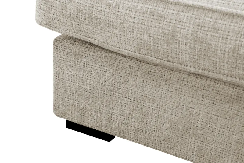 Rossita Lyx 4-sits Högervänd L-formad Extra Djup Schäslongsoffa i Chenille - Beige Chenille - Products - Möbler - Soffa - Divansoffa & schäslongsoffa - 4 sits soffa med divan