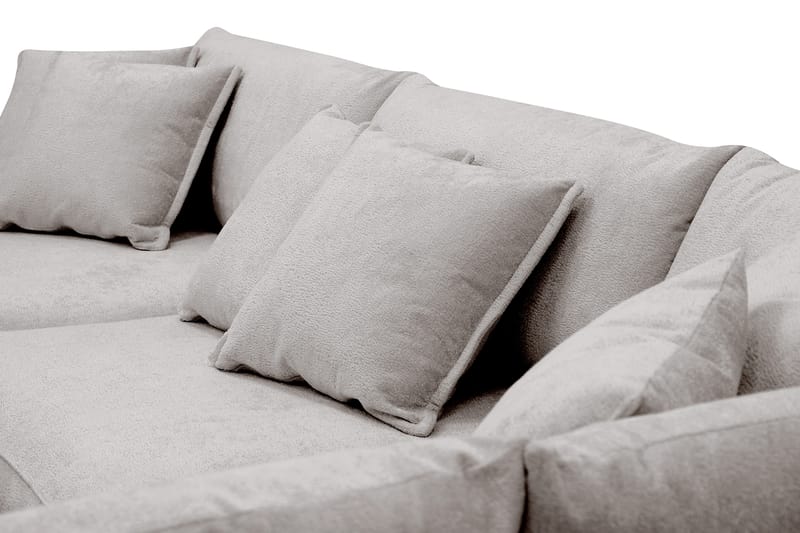 Rossita Lyx 4-sits Högervänd L-formad Extra Djup Schäslongsoffa i Chenille - Grå/Brun Chenille - Products - Möbler - Soffa - Divansoffa & schäslongsoffa - 4 sits soffa med divan