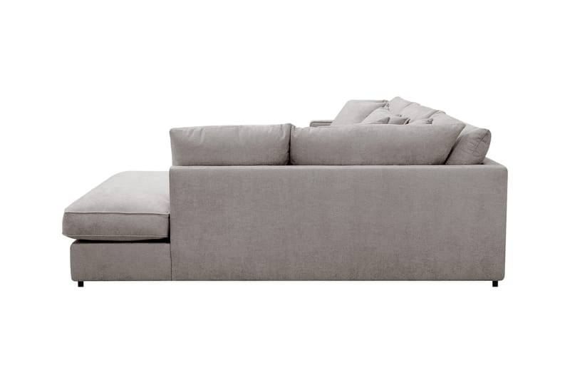 Rossita Lyx 4-sits Högervänd L-formad Extra Djup Schäslongsoffa i Chenille - Grå/Brun Chenille - Products - Möbler - Soffa - Divansoffa & schäslongsoffa - 4 sits soffa med divan