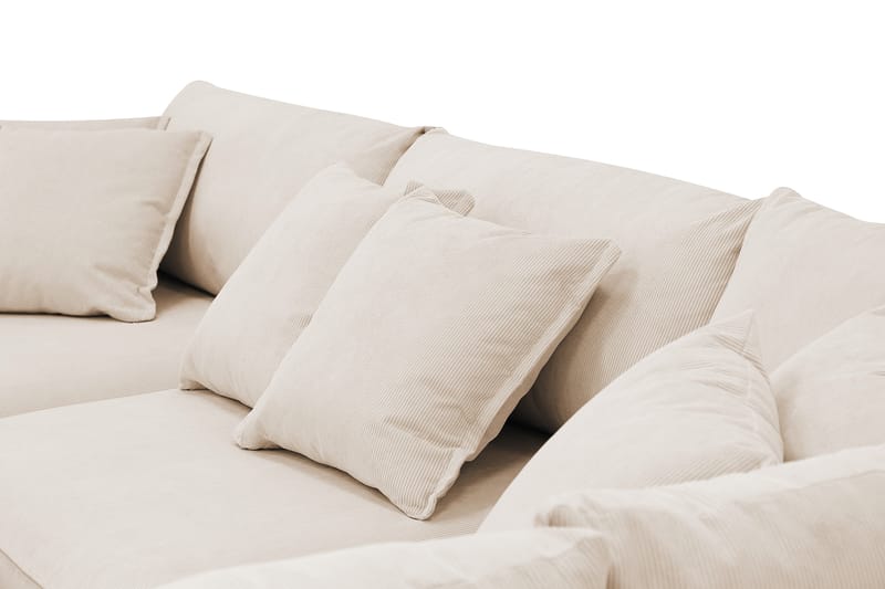 Rossita Lyx 4-sits Högervänd L-formad Extra Djup Schäslongsoffa i Manchester - Beige Manchester - Products - Möbler - Soffa - Divansoffa & schäslongsoffa - 4 sits soffa med divan