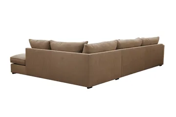 Rossita Lyx 4-sits Högervänd L-formad Extra Djup Schäslongsoffa i Manchester - Brun Manchester - Products - Möbler - Soffa - Divansoffa & schäslongsoffa - 4 sits soffa med divan