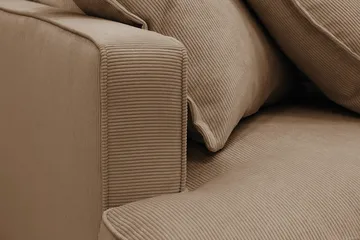 Rossita Lyx 4-sits Högervänd L-formad Extra Djup Schäslongsoffa i Manchester - Brun Manchester - Products - Möbler - Soffa - Divansoffa & schäslongsoffa - 4 sits soffa med divan
