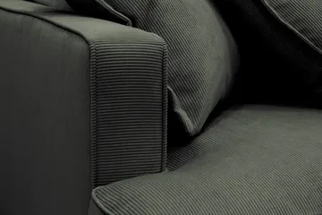 Rossita Lyx 4-sits Högervänd L-formad Extra Djup Schäslongsoffa i Manchester - Mörkgrön Manchester - Products - Möbler - Soffa - Divansoffa & schäslongsoffa - 4 sits soffa med divan