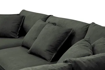 Rossita Lyx 4-sits Högervänd L-formad Extra Djup Schäslongsoffa i Manchester - Mörkgrön Manchester - Products - Möbler - Soffa - Divansoffa & schäslongsoffa - 4 sits soffa med divan