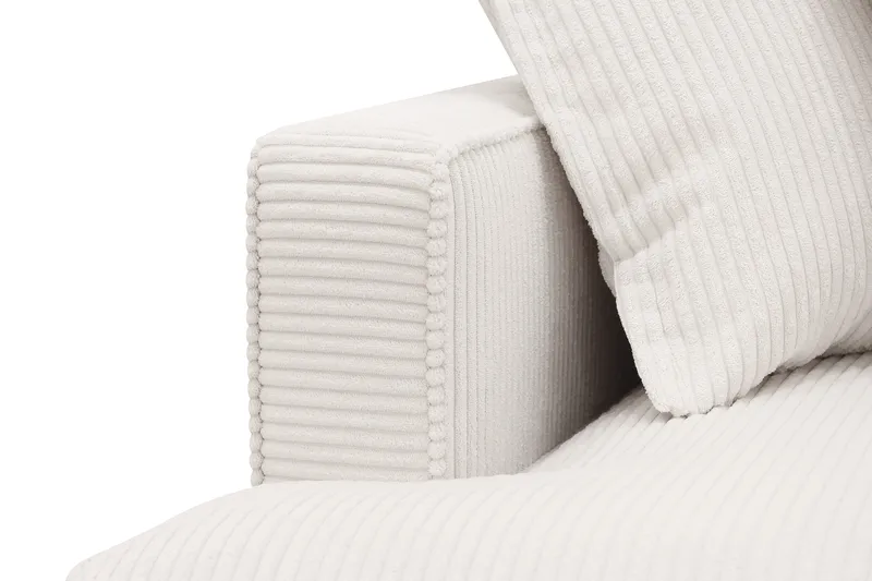 Rossita Lyx 4-sits Högervänd L-formad Extra Djup Schäslongsoffa i Manchester - Offwhite Manchester - Products - Möbler - Soffa - Divansoffa & schäslongsoffa - 4 sits soffa med divan