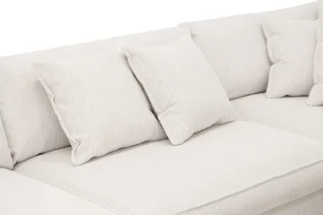 Rossita Lyx 4-sits Högervänd L-formad Extra Djup Schäslongsoffa i Manchester - Offwhite Manchester - Products - Möbler - Soffa - Divansoffa & schäslongsoffa - 4 sits soffa med divan