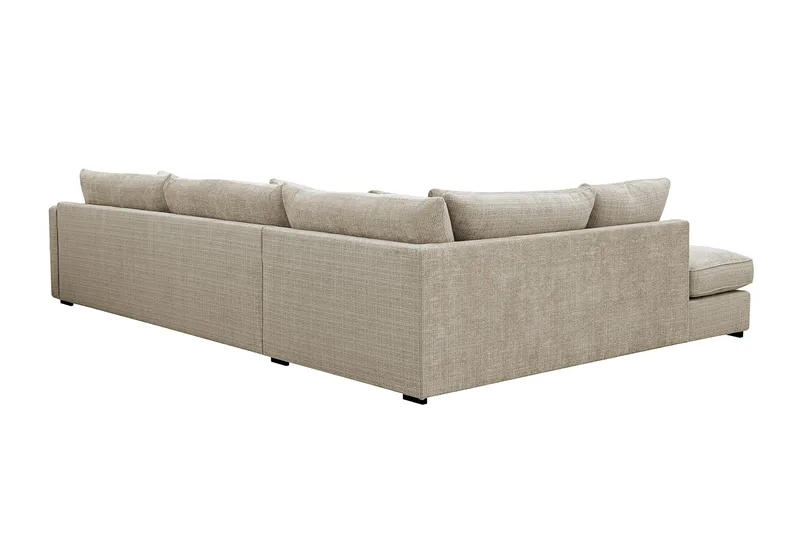 Rossita Lyx 4-sits Vänstervänd L-formad Extra Djup Schäslongsoffa i Chenille - Beige Chenille - Products - Möbler - Soffa - Divansoffa & schäslongsoffa - 4 sits soffa med divan