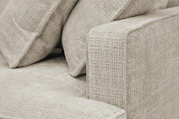 Rossita Lyx 4-sits Vänstervänd L-formad Extra Djup Schäslongsoffa i Chenille - Beige Chenille - Products - Möbler - Soffa - Divansoffa & schäslongsoffa - 4 sits soffa med divan