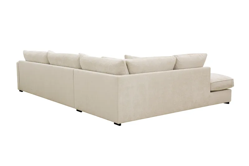 Rossita Lyx 4-sits Vänstervänd L-formad Extra Djup Schäslongsoffa i Chenille - Beige Chenille - Products - Möbler - Soffa - Divansoffa & schäslongsoffa - 4 sits soffa med divan