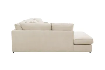 Rossita Lyx 4-sits Vänstervänd L-formad Extra Djup Schäslongsoffa i Chenille - Beige Chenille - Products - Möbler - Soffa - Divansoffa & schäslongsoffa - 4 sits soffa med divan