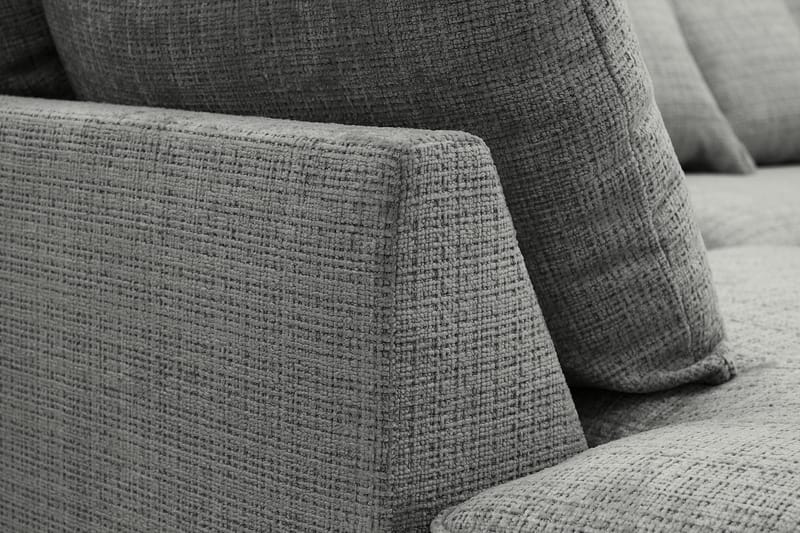Rossita Lyx 4-sits Vänstervänd L-formad Extra Djup Schäslongsoffa i Chenille - Grå Chenille - Products - Möbler - Soffa - Divansoffa & schäslongsoffa - 4 sits soffa med divan