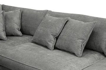 Rossita Lyx 4-sits Vänstervänd L-formad Extra Djup Schäslongsoffa i Chenille - Grå Chenille - Products - Möbler - Soffa - Divansoffa & schäslongsoffa - 4 sits soffa med divan