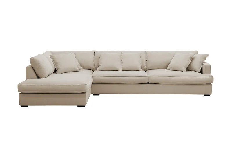 Rossita Lyx 4-sits Vänstervänd L-formad Extra Djup Schäslongsoffa i Manchester - Greige Manchester - Products - Möbler - Soffa - Divansoffa & schäslongsoffa - 4 sits soffa med divan