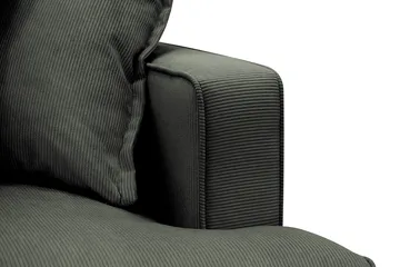 Rossita Lyx 4-sits Vänstervänd L-formad Extra Djup Schäslongsoffa i Manchester - Mörkgrön Manchester - Products - Möbler - Soffa - Divansoffa & schäslongsoffa - 4 sits soffa med divan