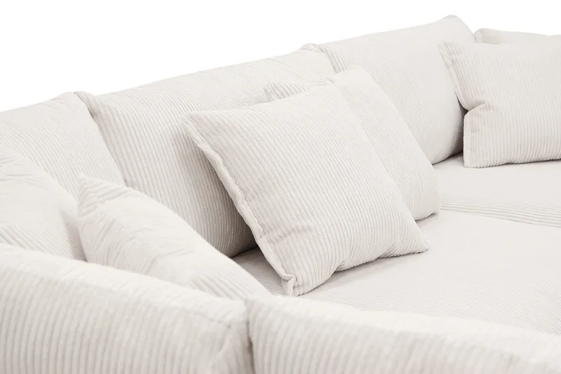 Rossita Lyx 4-sits Vänstervänd L-formad Extra Djup Schäslongsoffa i Manchester - Offwhite Manchester - Products - Möbler - Soffa - Divansoffa & schäslongsoffa - 4 sits soffa med divan