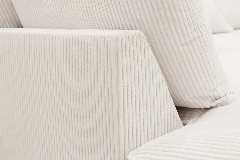 Rossita Lyx 4-sits Vänstervänd L-formad Extra Djup Schäslongsoffa i Manchester - Offwhite Manchester - Products - Möbler - Soffa - Divansoffa & schäslongsoffa - 4 sits soffa med divan