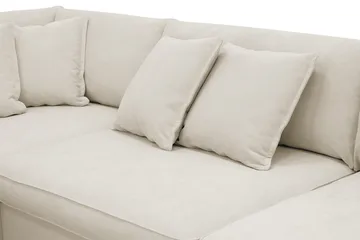 Rossita Lyx 4-sits Vänstervänd L-formad Extra Djup Schäslongsoffa i Tyg - Beige Tyg - Products - Möbler - Soffa - Divansoffa & schäslongsoffa - 4 sits soffa med divan