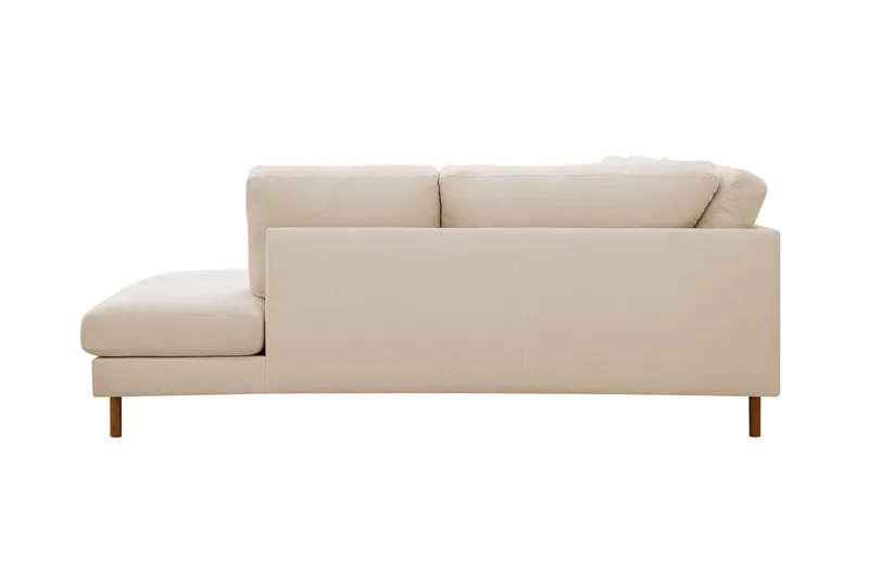 Scandi Djup 4-sits Soffa med Schäslong Höger i Manchester - Beige - Products - Möbler - Soffa - Divansoffa & schäslongsoffa - 4 sits soffa med divan