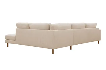Scandi Djup 4-sits Soffa med Schäslong Höger i Manchester - Beige - Products - Möbler - Soffa - Divansoffa & schäslongsoffa - 4 sits soffa med divan
