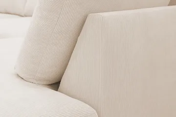 Scandi Djup 4-sits Soffa med Schäslong Höger i Manchester - Beige - Products - Möbler - Soffa - Divansoffa & schäslongsoffa - 4 sits soffa med divan