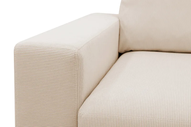 Scandi Djup 4-sits Soffa med Schäslong Höger i Manchester - Beige - Products - Möbler - Soffa - Divansoffa & schäslongsoffa - 4 sits soffa med divan