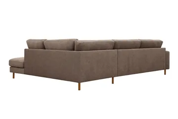 Scandi Djup 4-sits Soffa med Schäslong Höger i Tyg - Mörkbrun - Products - Möbler - Soffa - Divansoffa & schäslongsoffa - 4 sits soffa med divan