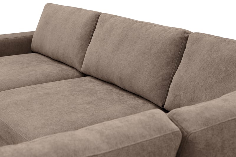 Scandi Djup 4-sits Soffa med Schäslong Höger i Tyg - Mörkbrun - Products - Möbler - Soffa - Divansoffa & schäslongsoffa - 4 sits soffa med divan