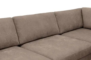 Scandi Djup 4-sits Soffa med Schäslong Höger i Tyg - Mörkbrun - Products - Möbler - Soffa - Divansoffa & schäslongsoffa - 4 sits soffa med divan