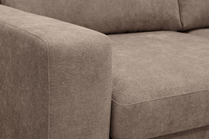 Scandi Djup 4-sits Soffa med Schäslong Höger i Tyg - Mörkbrun - Products - Möbler - Soffa - Divansoffa & schäslongsoffa - 4 sits soffa med divan
