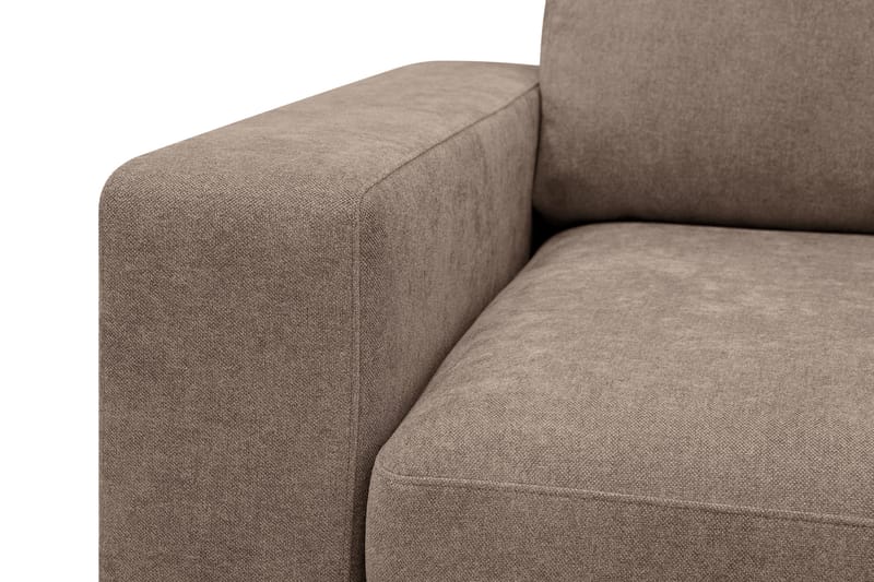 Scandi Djup 4-sits Soffa med Schäslong Höger i Tyg - Mörkbrun - Products - Möbler - Soffa - Divansoffa & schäslongsoffa - 4 sits soffa med divan