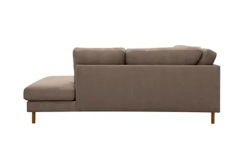 Scandi Djup 4-sits Soffa med Schäslong Höger i Tyg - Mörkbrun - Products - Möbler - Soffa - Divansoffa & schäslongsoffa - 4 sits soffa med divan
