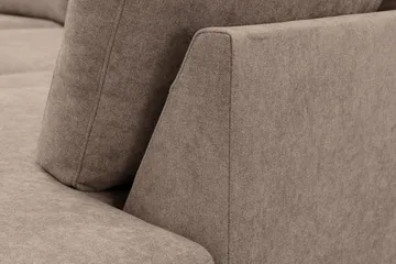 Scandi Djup 4-sits Soffa med Schäslong Höger i Tyg - Mörkbrun - Products - Möbler - Soffa - Divansoffa & schäslongsoffa - 4 sits soffa med divan