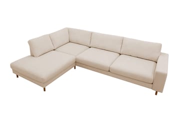 Scandi Djup 4-sits Soffa med Schäslong Vänster i Manchester - Beige - Products - Möbler - Soffa - Divansoffa & schäslongsoffa - 4 sits soffa med divan