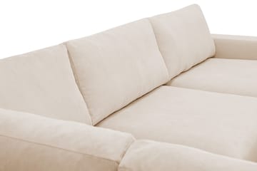 Scandi Djup 4-sits Soffa med Schäslong Vänster i Manchester - Beige - Products - Möbler - Soffa - Divansoffa & schäslongsoffa - 4 sits soffa med divan