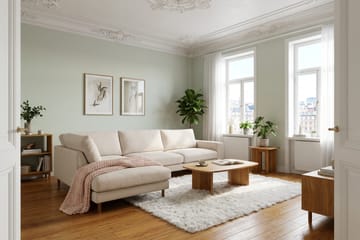 Scandi Djup 4-sits Soffa med Schäslong Vänster i Manchester - Beige - Products - Möbler - Soffa - Divansoffa & schäslongsoffa - 4 sits soffa med divan