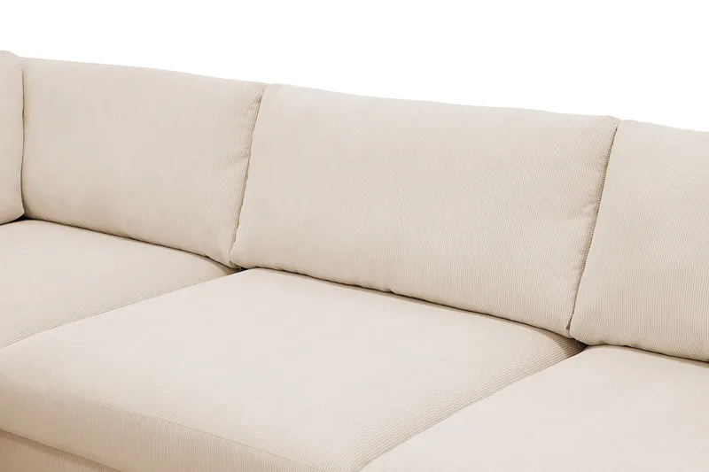 Scandi Djup 4-sits Soffa med Schäslong Vänster i Manchester - Beige - Products - Möbler - Soffa - Divansoffa & schäslongsoffa - 4 sits soffa med divan