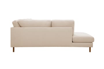 Scandi Djup 4-sits Soffa med Schäslong Vänster i Sammet - Beige - Products - Möbler - Soffa - Divansoffa & schäslongsoffa - 4 sits soffa med divan