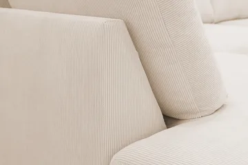 Scandi Djup 4-sits Soffa med Schäslong Vänster i Sammet - Beige - Products - Möbler - Soffa - Divansoffa & schäslongsoffa - 4 sits soffa med divan