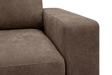 Scandi Djup 4-sits Soffa med Schäslong Vänster i Tyg - Mörkbrun - Products - Möbler - Soffa - Divansoffa & schäslongsoffa - 4 sits soffa med divan