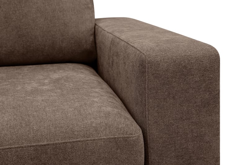 Scandi Djup 4-sits Soffa med Schäslong Vänster i Tyg - Mörkbrun - Products - Möbler - Soffa - Divansoffa & schäslongsoffa - 4 sits soffa med divan