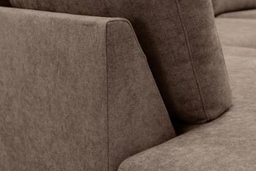 Scandi Djup 4-sits Soffa med Schäslong Vänster i Tyg - Mörkbrun - Products - Möbler - Soffa - Divansoffa & schäslongsoffa - 4 sits soffa med divan