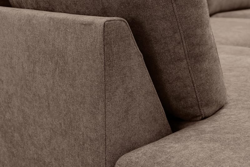 Scandi Djup 4-sits Soffa med Schäslong Vänster i Tyg - Mörkbrun - Products - Möbler - Soffa - Divansoffa & schäslongsoffa - 4 sits soffa med divan
